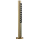 Brushed Brass Shower Handset with Overflow Waste Drainer Gold Shower Handle