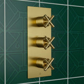 Concealed 2 Outlet Thermostatic Shower Mixer Valve 2 way concealed thermostatic shower valve