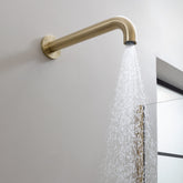 Brushed Brass Wall Mounted Single Function Shower Head Bruhsed Gold Single Function Shower Head