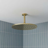 Brushed Brass Round Shower Head – 250mm Brushed Brass Round Overhead Shower – 250mm