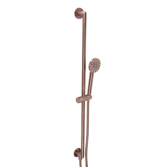 Brushed Bronze Shower Slide Rail with Round Handset and Elbow Brushed Bronze Shower Slide Rail with Round Handset and Elbow