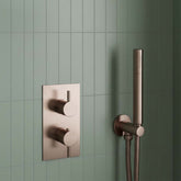Brushed Bronze Single Outlet Concealed Shower Valve Brushed Bronze Single Outlet Concealed Shower Valve