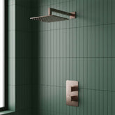 Square Fixed Shower Head 250mm - Brushed Bronze Brushed Bronze Square Fixed Shower Head 250mm