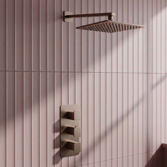 Square Shower Arm - 380mm Brushed Bronze Square Shower Arm - 380mm Brushed Bronze