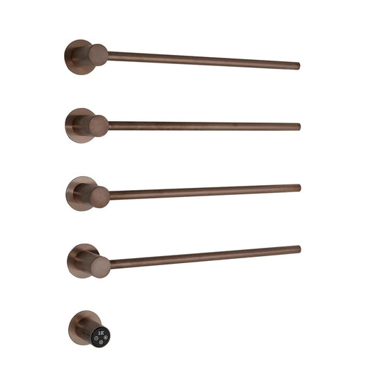 Brushed Bronze Electric Towel Rail Radiator bronze heated towel rail