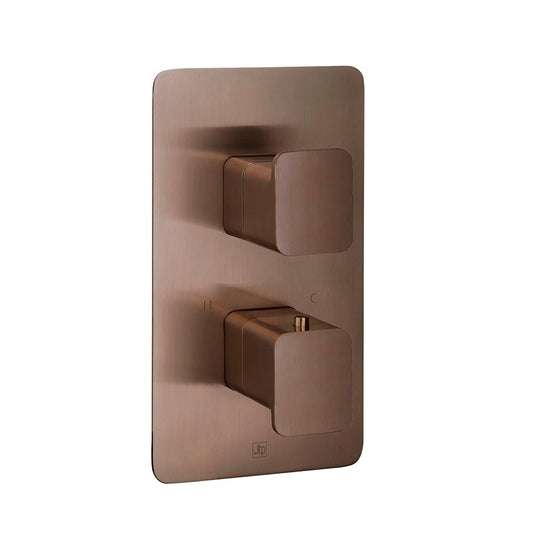 Concealed Thermostatic 1 Outlet Shower Valve - Brushed Bronze Concealed thermostatic shower valve