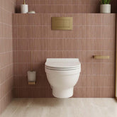 Square Toilet Roll Holder and Toilet Brush Holder with Brush Set - Brushed Brass Square Toilet Roll Holder and Toilet Brush Holder with Brush Set - Brushed Brass