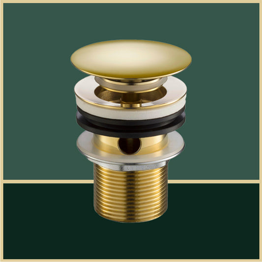 Click Clack Basin Waste, Slotted - Brass with Shiny Gold PVD Coating Slotted Click Clack Waste