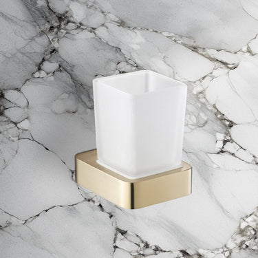 Brushed Gold Tumbler Holder Wall Mounted Brushed Gold Tumbler Holder Wall Mounted