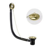 Gold Bath Waste with Overflow, Plug and Ball Chain Bath Waste with Overflow, Plug and Ball Chain