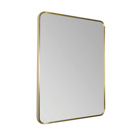Rectangle Brushed Gold Bathroom Mirror without Light wall mounted gold mirror bathroom
