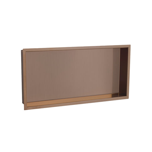 Brushed Bronze Shower Niche - 300mm x 600mm bronze shower niche