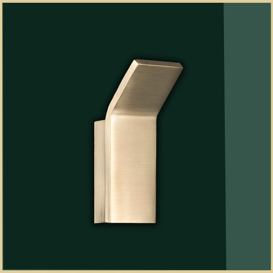 Brushed Brass Wall Mounted Robe Hook Brushed brass bathroom robe hook