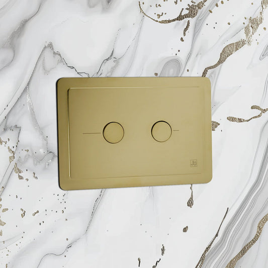 Pneumatic Metal Toilet Flush Plates Brushed and Antique Brass Toilet Flush Plate Brushed Gold