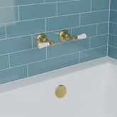 Traditional Wall Bath Stop Valves with Lever Handles - Gold Traditional Wall Bath Stop Valves with Lever Handles - Gold