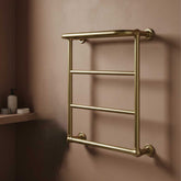 Traditional Bathroom Radiator Dual Fuel - Brushed Brass 720mm x 600mm Victorian Bathroom Radiator - Brushed Brass