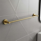 Wall-Mounted Towel Holder Bar - Brushed Brass Wall-Mounted brushed brass towel bar