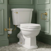 Hera Polished Gold Wall-Mounted Brass Toilet Brush with Frosted Glass Holder antique brass toilet brush