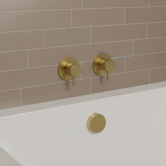 Wall Mounted Bath Side Valves – Brushed Brass bath side valves brushed brass