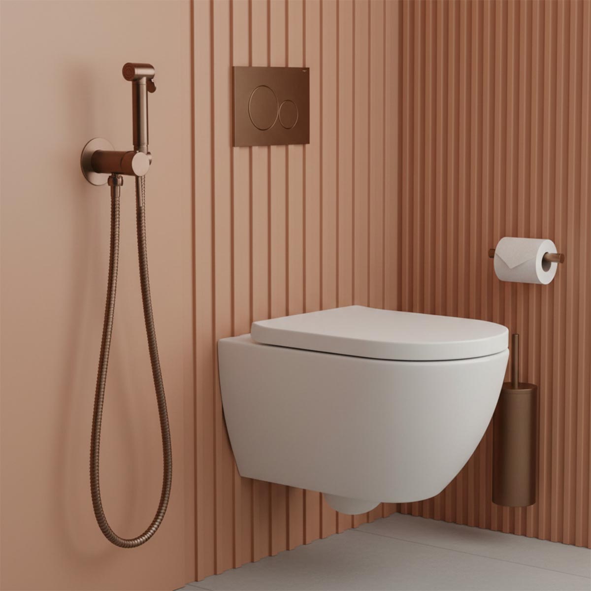 hansgrohe Bidette Robinetterie de bidet avec EcoSmart, bronze brossé hansgrohe Bidette Robinetterie de bidet avec EcoSmart, bronze brossé