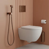 Brushed Bronze Hot and Cold Douche Set with Temperature Control bronze bidet sprayer hot and cold