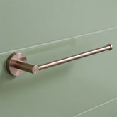 Wall-Mounted Single Bar Towel Rail 300mm - Brushed Bronze bronze towel bar