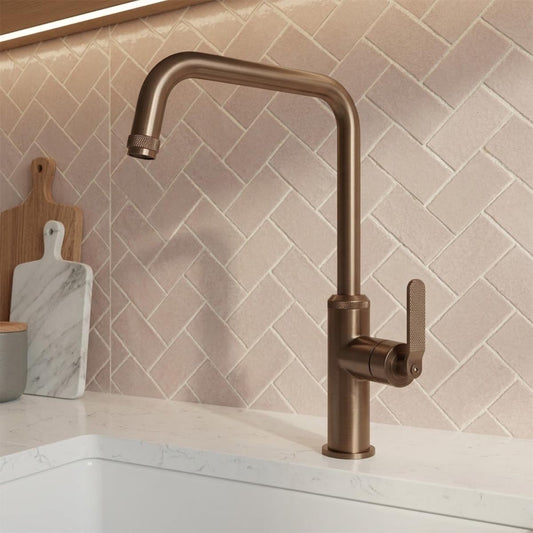 Brushed Bronze Decore Kitchen Sink Mixer Tap with Single Lever bronze kitchen sink tap with single lever