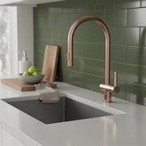 Bronze Kitchen Tap with Pull Out Spray and Single Lever bronze kitchen tap with pull out spray
