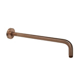 Wall Mounted Shower Head Arm 400mm — Brushed Bronze 400mm bronze shower arm