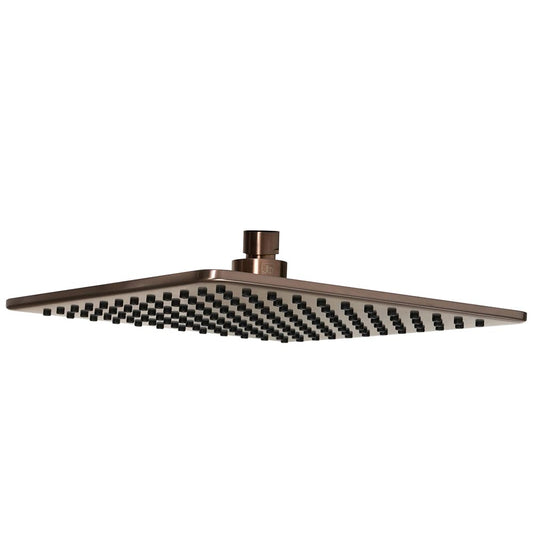Square Fixed Shower Head 250mm - Brushed Bronze bronze shower head 250mm