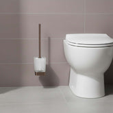 Toilet Brush Holder - Brushed Bronze brushed bronze toilet brush