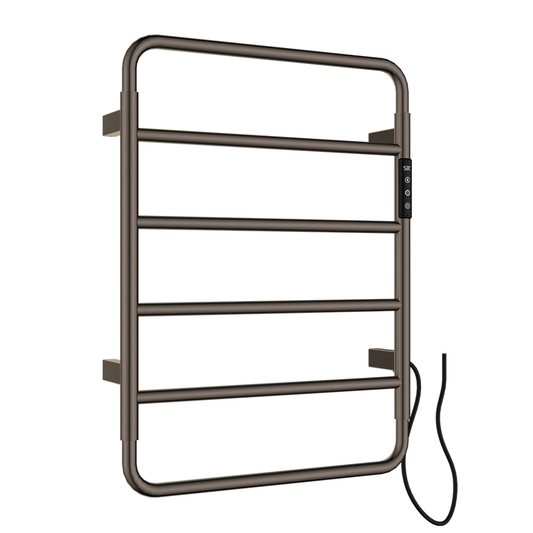 ThermaAero Electric Towel Rail Radiator Brushed Bronze 640mm x 475mm electric towel rail radiator with thermostat