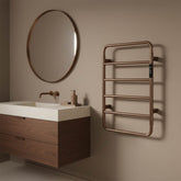 ThermaAero Electric Towel Rail Radiator Brushed Bronze 640mm x 475mm bronze towel rail electric