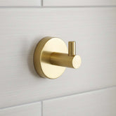 Single Robe Hook – Brushed Brass gold towel hook