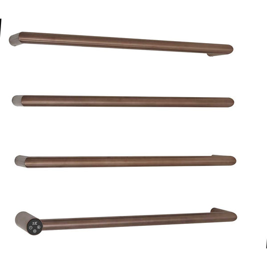 ThermaObi Brushed Bronze Electric Towel Rail Bars brushed bronze heated towel rail