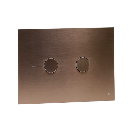 Round Pneumatic Toilet Flush Plate - Brushed Bronze brushed_bronze_pneumatic_toilet_flush_plate