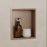 Square Brushed Bronze Shower Niche - 300mm x 300mm brushed bronze shower niche