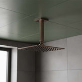 Square Ceiling Shower Arm - 150mm Brushed Bronze brushed bronze square shower arm ceiling mounted