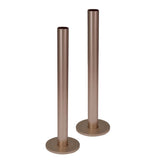 Towel Radiator Pipe Sleeves and Collars (Pair) - Brushed Bronze brushed bronze radiator pipe covers