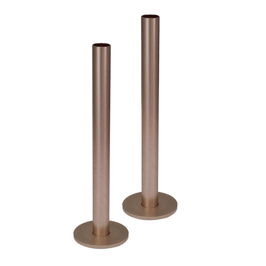 Towel Radiator Pipe Sleeves and Collars (Pair) - Brushed Bronze brushed bronze radiator pipe covers