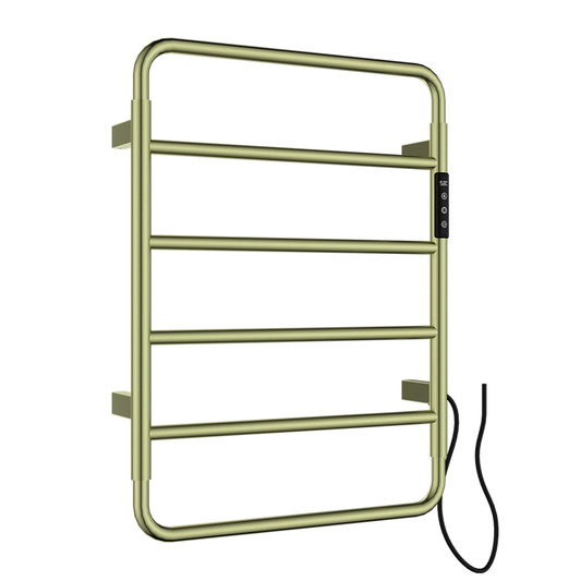ThermaAero Electric Towel Rail Radiator Brushed Gold 640mm x 475mm thermostatic electric towel rail