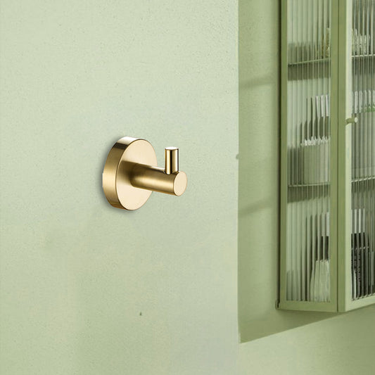 Single Robe Hook – Brushed Brass brass towel hook