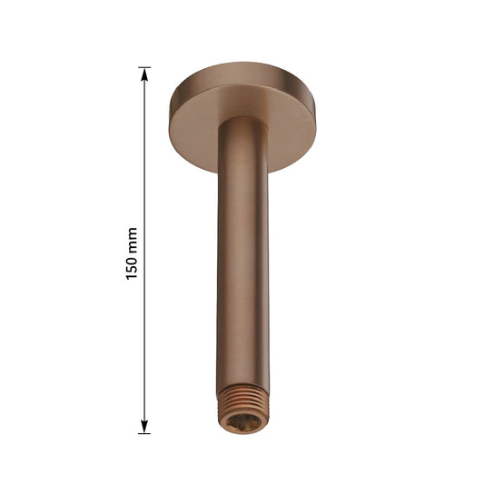 Shower Arm for Ceiling Shower Heads - Brushed Bronze brushed bronze ceiling arm