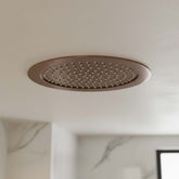 Round Ceiling Mounted Overhead Shower - Brushed Bronze ceiling shower bathroom 400mm - bronze