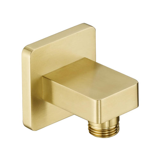 Square Brushed Brass Water Outlet Elbow elbow with water outlet