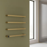 ThermaZyon Electric Towel Rail Bars - Brushed Brass - 600mm electric towel rails for bathroom brushed brass