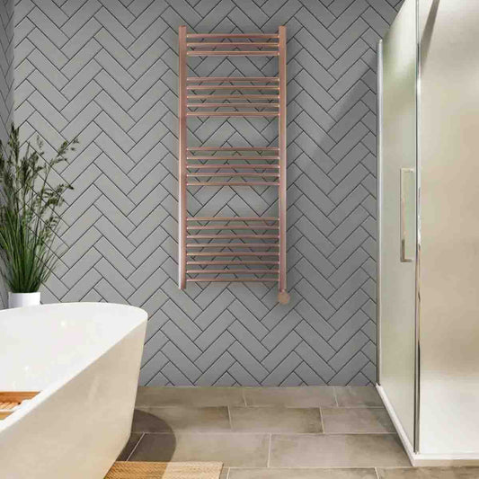 ThermaElite Bronze Electric Towel Rail with Standard Heating Element 1200mm x 500mm electric towel radiator bronze