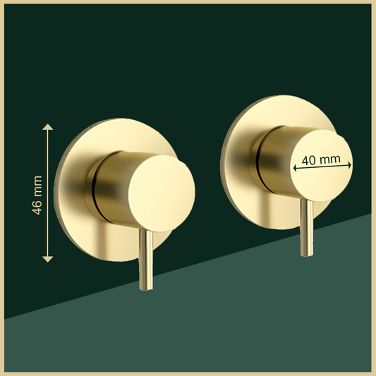 Gold Wall Mounted Stop Valves – Brushed Brass Finish wall mounted shower Valve