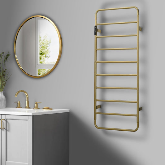 ThermaAero Electric Bathroom Towel Radiator Gold 1130mm x 475mm gold electric towel rail
