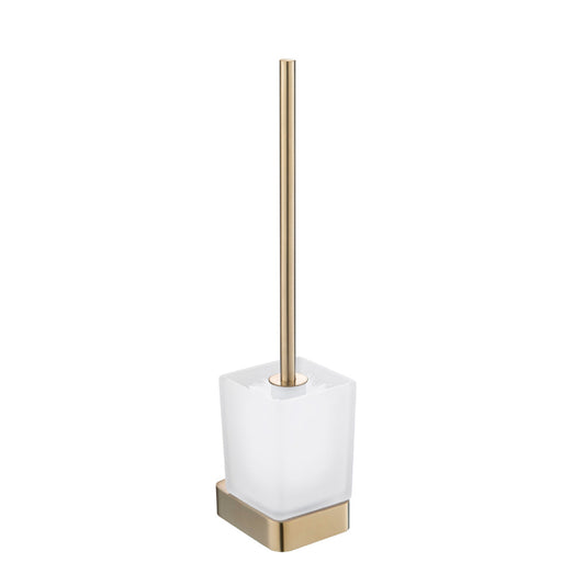 Toilet Brush Holder with Brush - Brushed Brass brushed brass toilet brush with holder